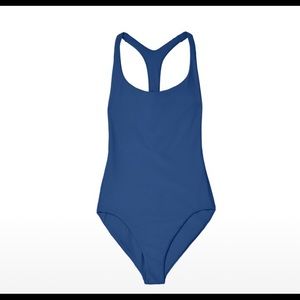 BIKYNI Racerback One Piece Swimsuit Blue